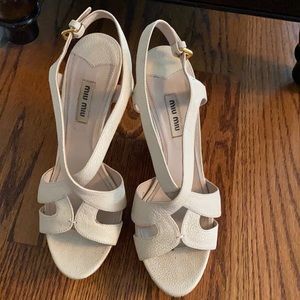 Miu Miu wedge sandals size 38